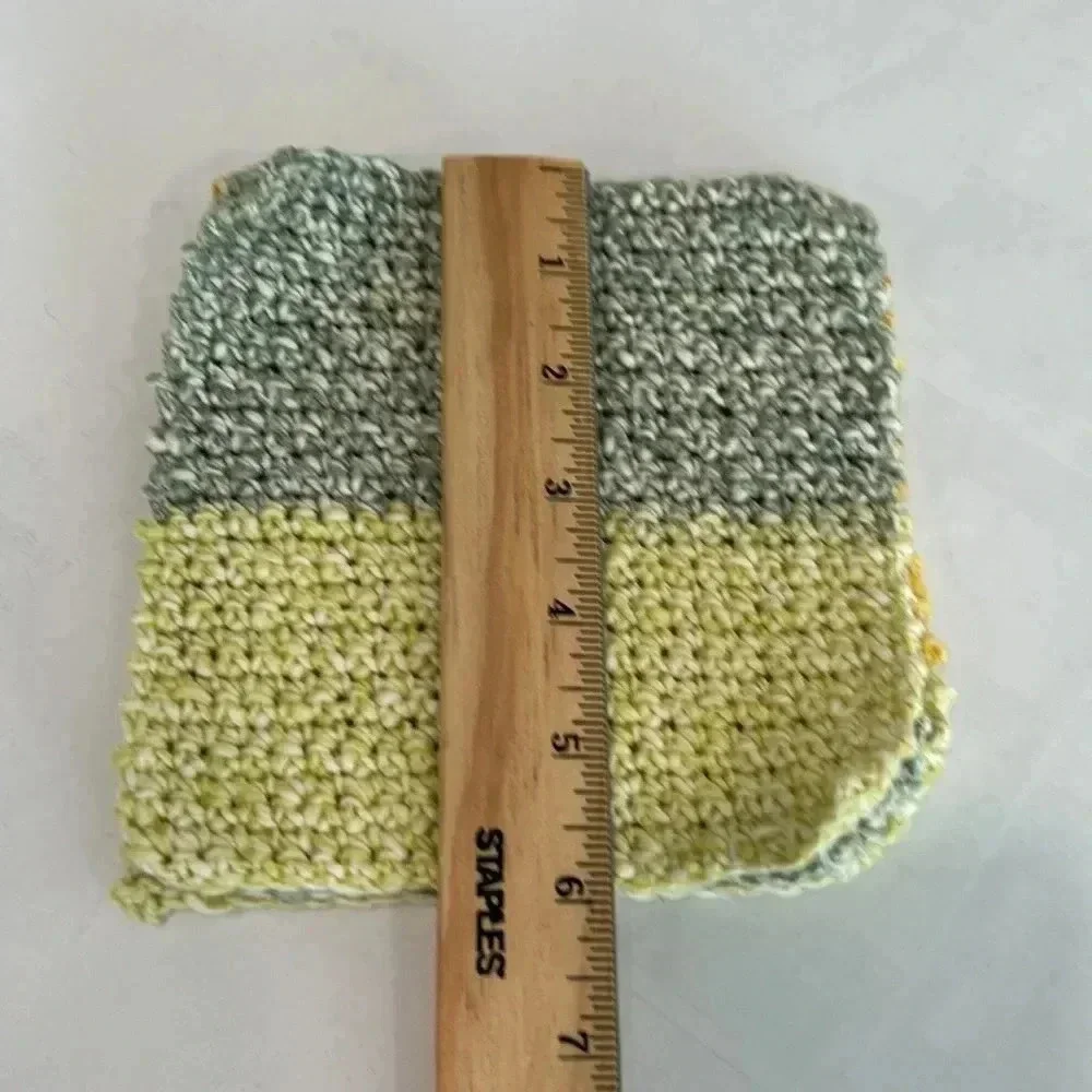 Hand Crocheted Washcloth/Dishcloth - Set of 3